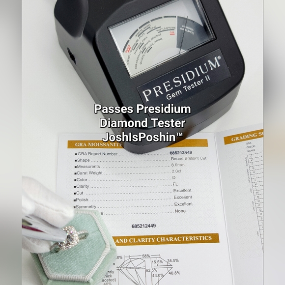 2CT. T.W. FL Moissanite cushion halo ring in sterling silver - Picture 2 of 13